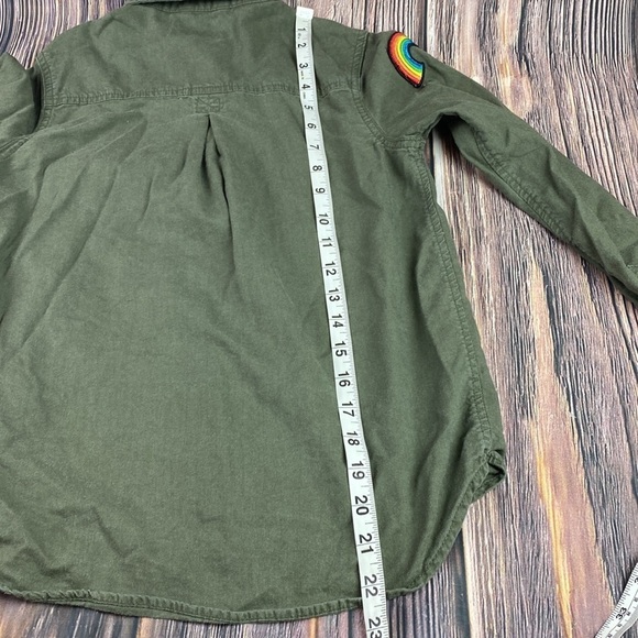 Tractr Olive Green Button Down Shirt- M 10/12 - Picture 13 of 13